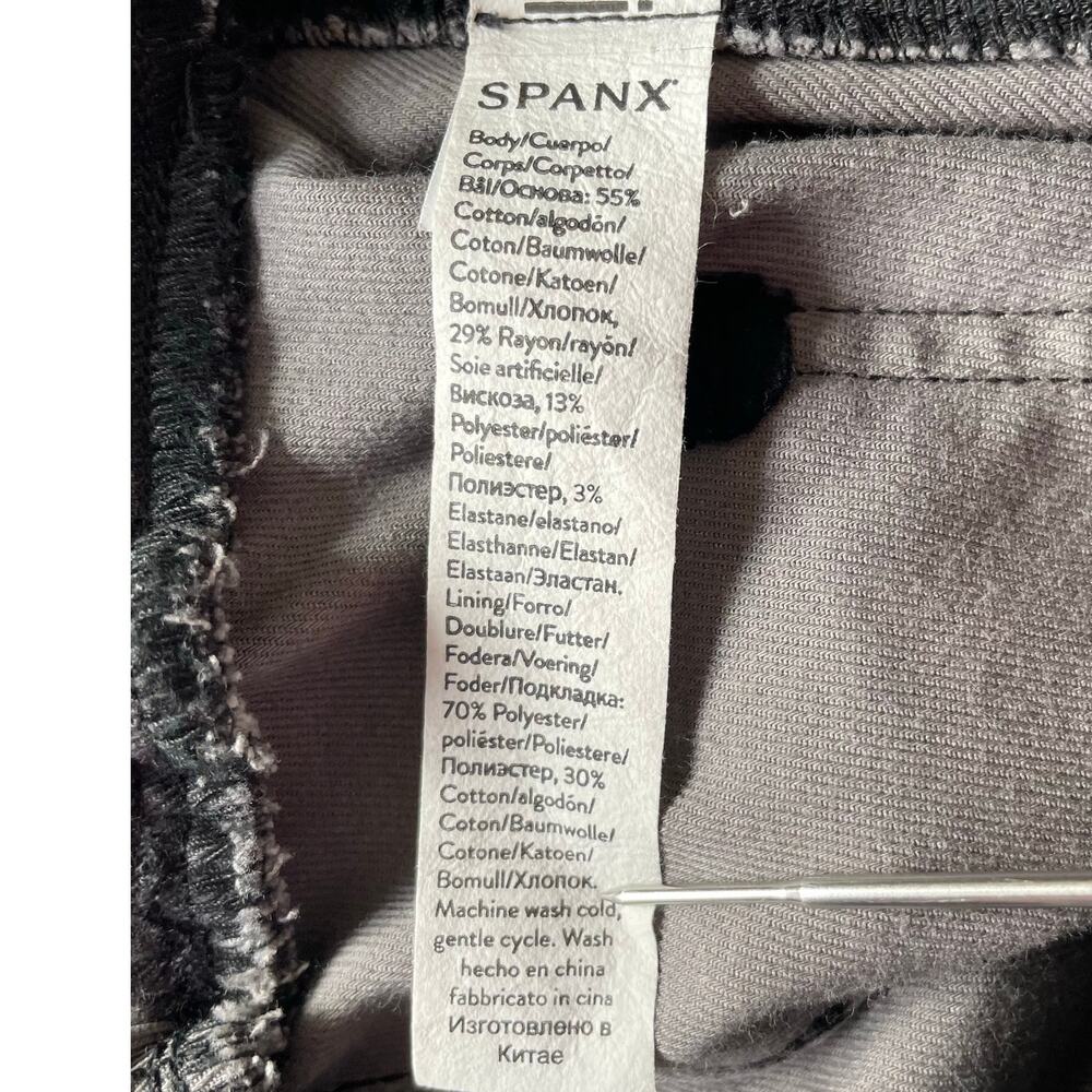 Spanx Stretch Twill Cargo Jogger Sz M Camo Black Gray Pull On Pockets Gorpcore - Picture 7 of 12